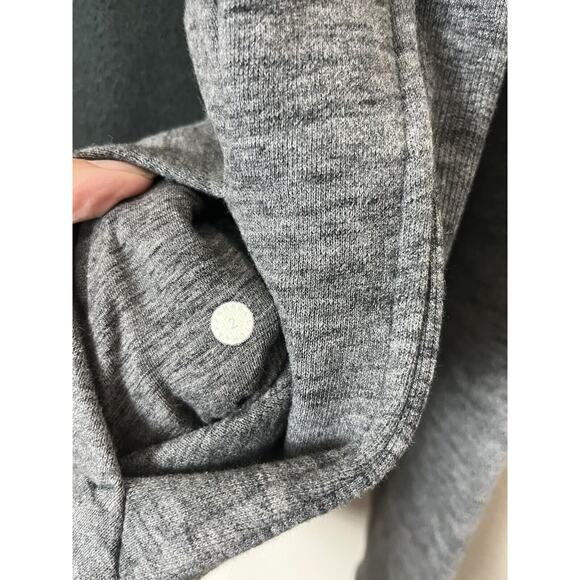 Lululemon Women’s Sz 2 Gray Scuba Hoodie Light Cotton Fleece Full Zip Jacket - Picture 6 of 7